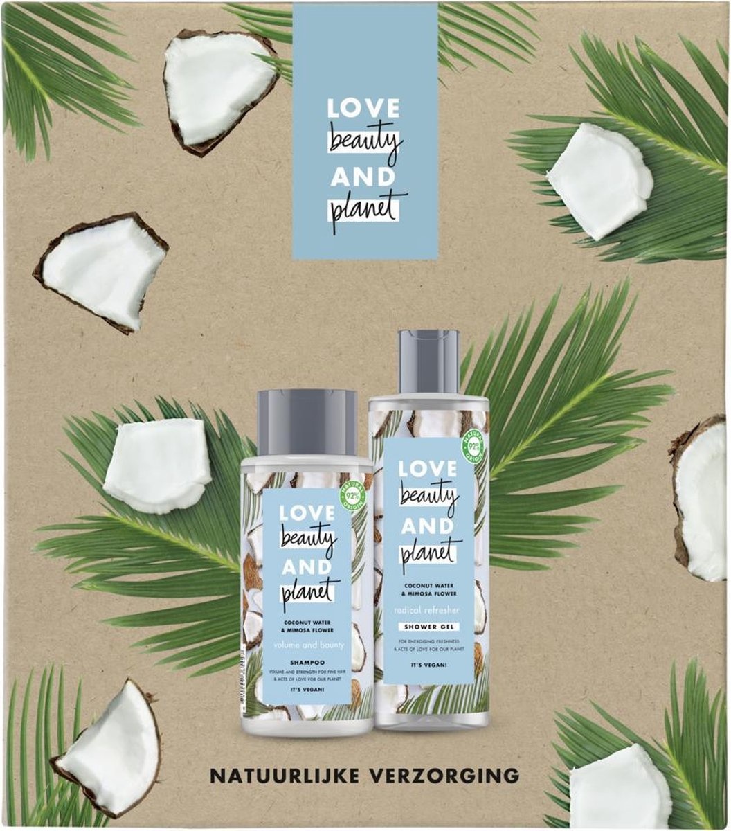 Love Beauty and Planet Coconut Water & Mimosa Flower – Duschgel und Shampoo – Geschenkset