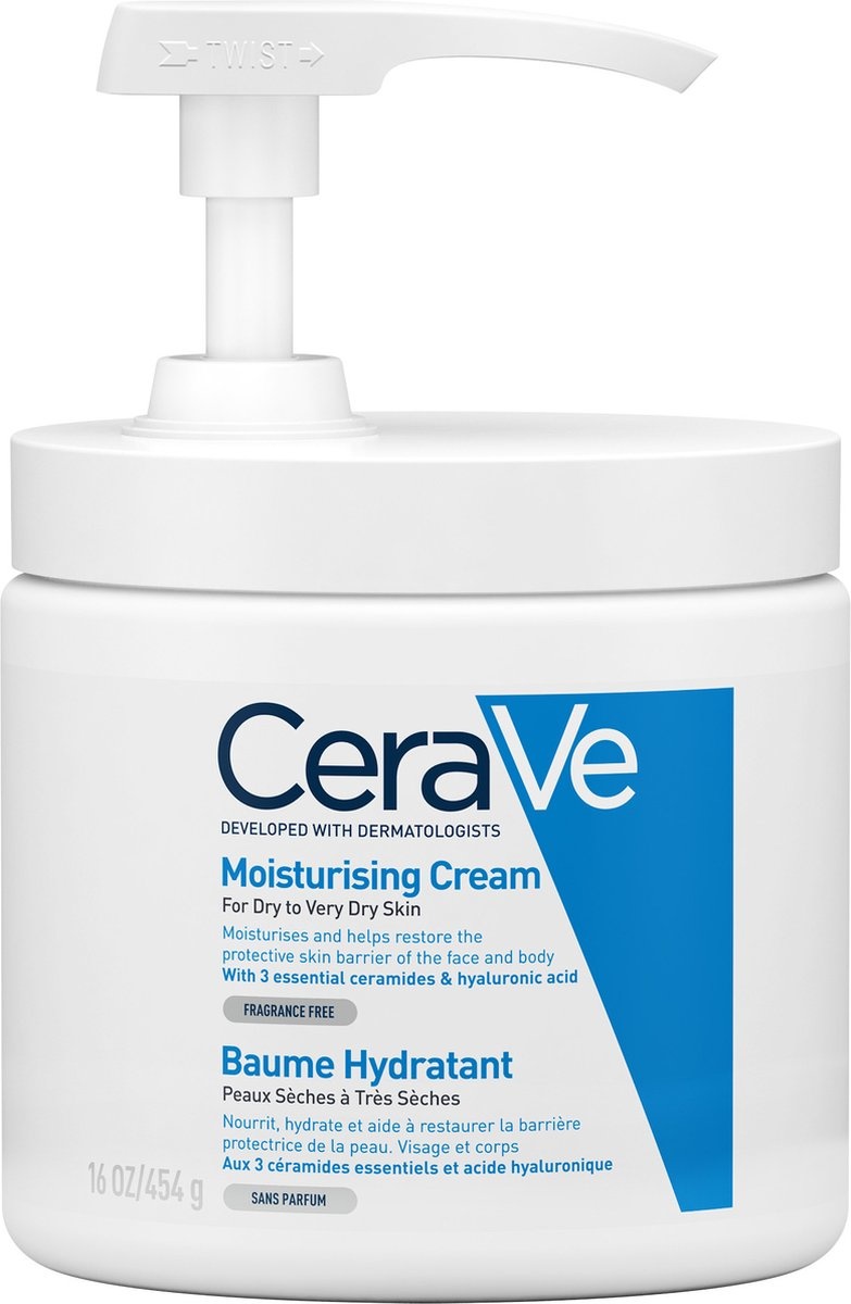 CeraVe - Moisturizing Cream - for dry to very dry skin - with pump - 454g
