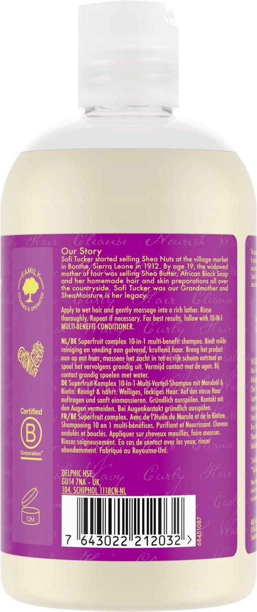 SheaMoisture 10-in-1-Shampoo mit vielen Vorteilen - 384 ml