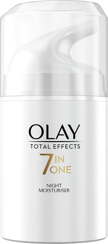 Olay Total Effects 7in1 Feuchtigkeitsspendende Nachtcreme mit Niacinamid – 50 ml – Verpackung beschädigt