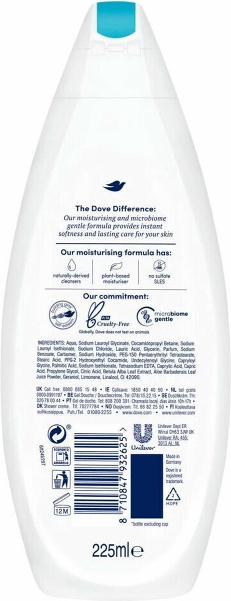Dove Shower Cream Hydrating Care 225 ml