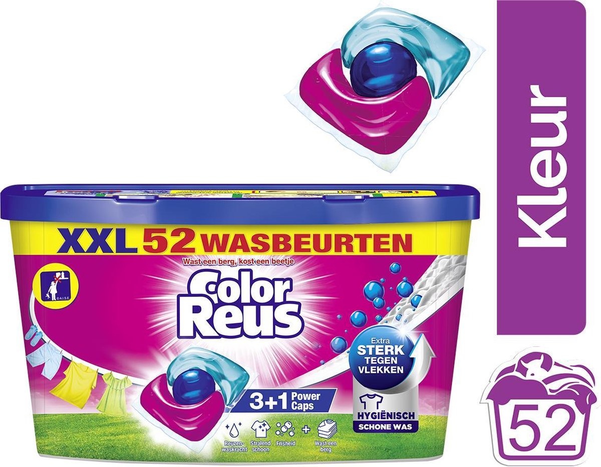 Color Reus Power Caps Waschkapseln - Waschmittelkapseln - Vorteilspack 52 Wäschen - Verpackung beschädigt