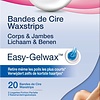 Easy-Gelwax Bandes Épilatoires Jambes & Corps - Peaux Sensibles - 20 pièces - Emballage abîmé