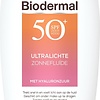 Fluide Solaire Ultra-Léger Biodermal - Crème Solaire SPF50+ - à l'Acide Hyaluronique - Crème Solaire Visage