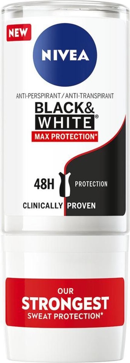 NIVEA MEN Black & White Max Protection Antiperspirant Roller - 50ml