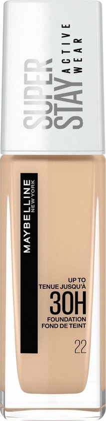 Maybelline New York - SuperStay 30H Active Wear Foundation - 22 Light Bisque - Fond de teint - 30ml (anciennement fond de teint Superstay 24H)