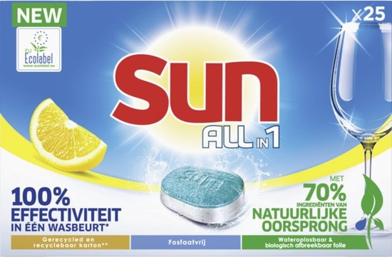 Tablette lave vaisselle citron tout en 1, Sun (x 45)