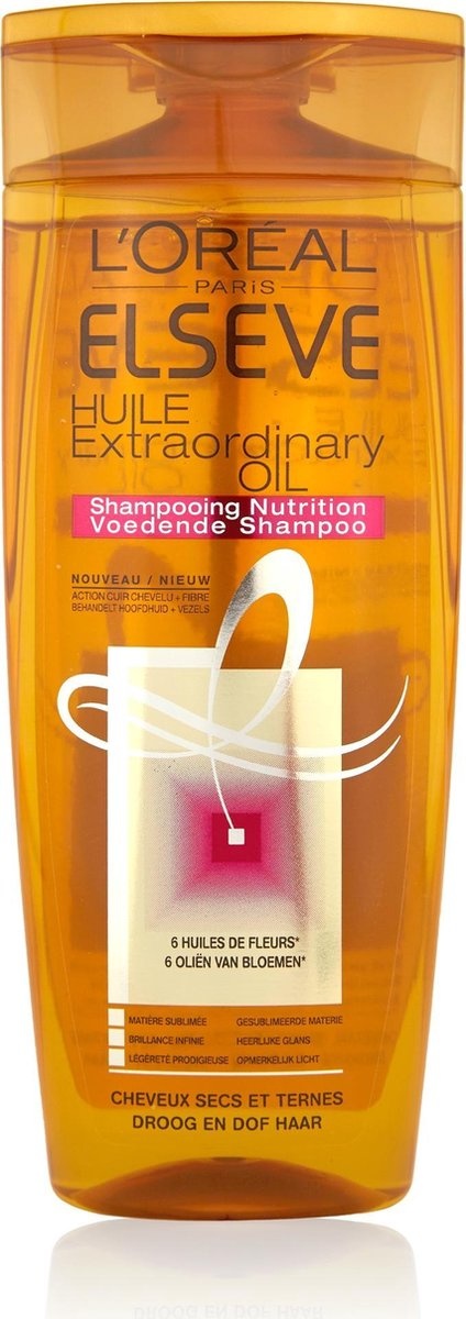 L'Oréal Paris Elsève Shampooing Huile Extraordinaire - Cheveux Secs et Ternes - 250 ml