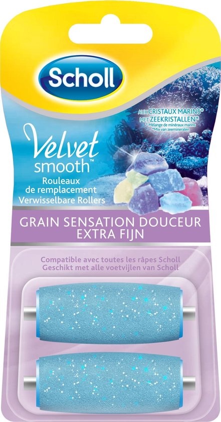 Scholl Velvet Smooth - Recharge Callus Remover - Extra Fine - Lime à Pied - 2 Pièces - Emballage abîmé