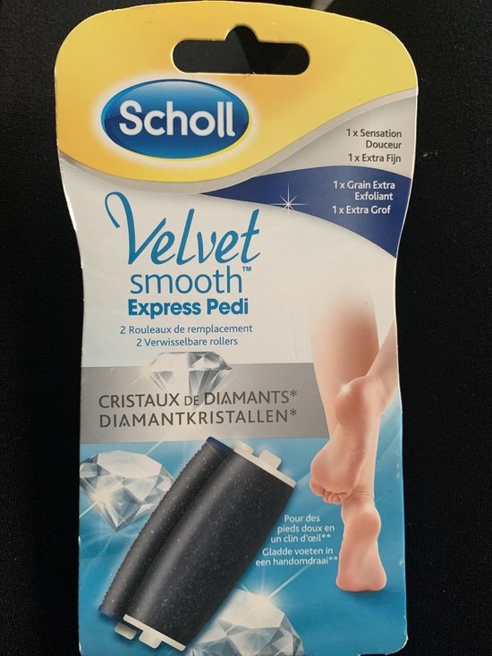 Scholl Velvet Smooth - Nachfüllpackung Hornhautentferner - Extrafein - Fußfeile - 2 Stück - Verpackung beschädigt