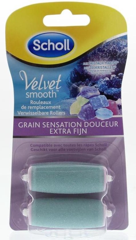 Scholl Velvet Smooth - Nachfüllpackung Hornhautentferner - Extrafein - Fußfeile - 2 Stück - Verpackung beschädigt