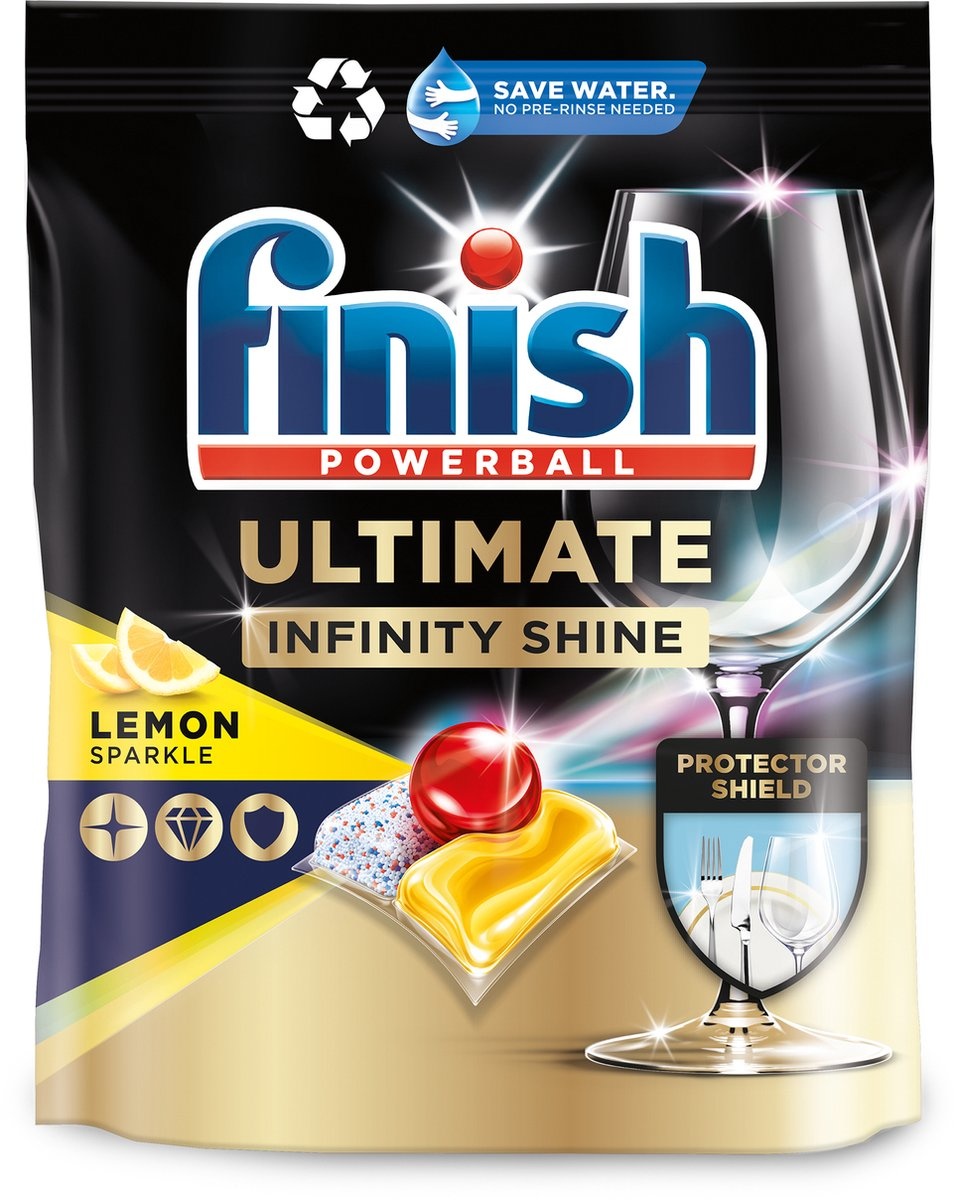 Finish Ultimate Infinity Shine Lemon Dishwasher Tablets - 80 Pieces -  Onlinevoordeelshop