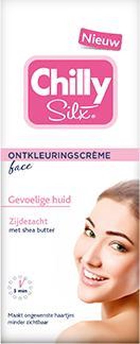 Chilly Silx Ontkleuringscreme Gezicht Gevoelige Huid 75 ml - Verpakking beschadigd