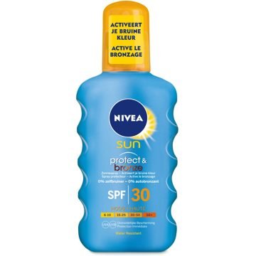 NIVEA SUN Protect & Bronze Sun Spray - SPF 20 - 200 ml - Capuchon manquant