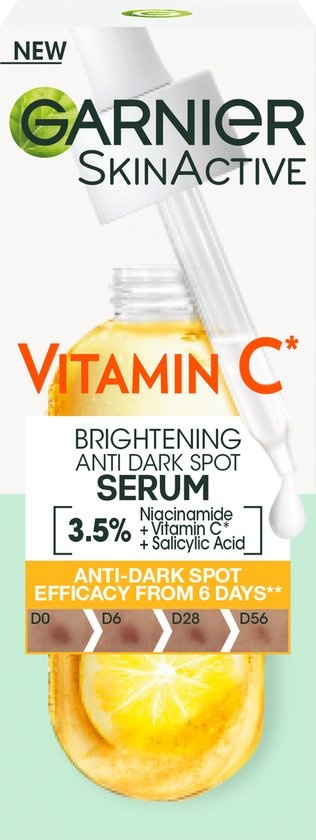 Garnier Skinactive - Anti-Dark Spot Serum with Vitamin C*, Niacinamide and Salicylic Acid - 30ml