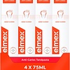 Elmex Anti Caries Toothpaste 4 x 75ml - Value pack - Packaging damaged
