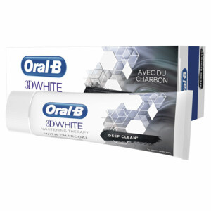 Oral-B 3D White Whitening Therapy - Dentifrice Nettoyant Intense au Charbon - 75 ml - Emballage endommagé