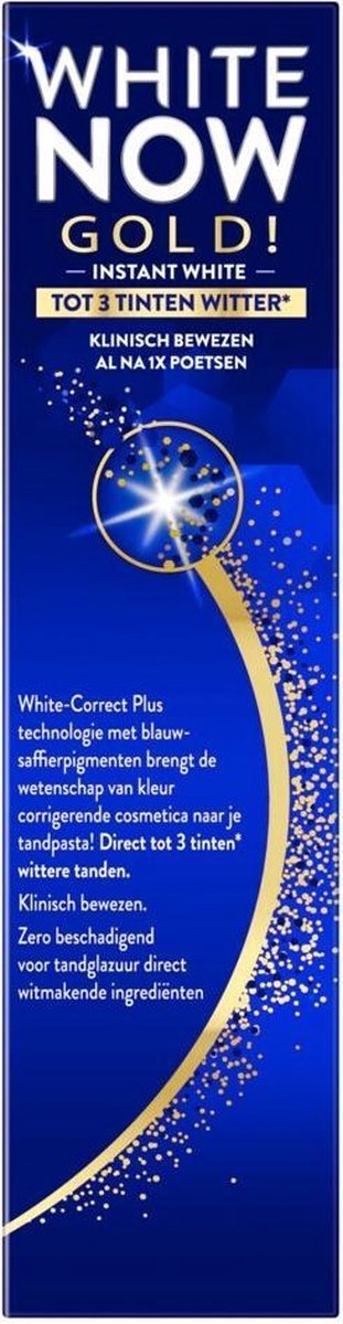 Prodent Dentifrice White Now Gold 75 ml - Emballage endommagé