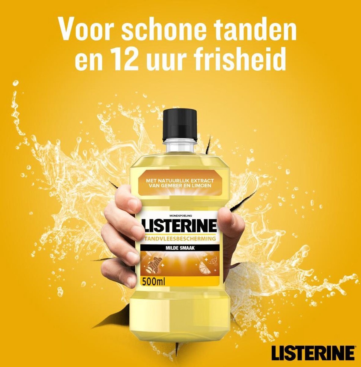 Listerine Mouthwash Fresh Ginger & Lime 500 ml