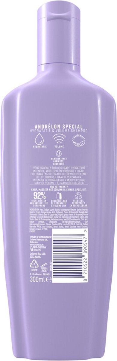 Andrelon Shampoo Special Hydration & Volume 300 ml