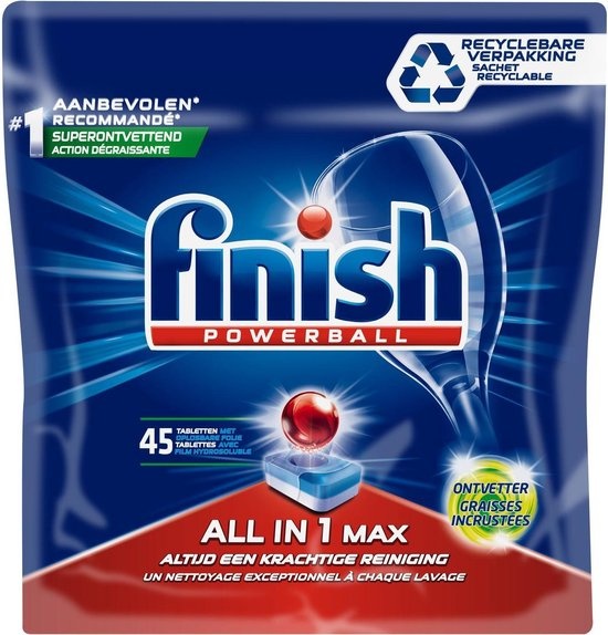 Finish Powerball All in 1-max degreaser 45 pcs.