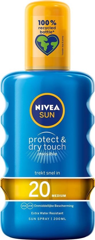 NIVEA SUN Sunscreen - Protect & Refresh Transparentes Sonnenspray - SPF 20 - 200 ml - Kappe fehlt