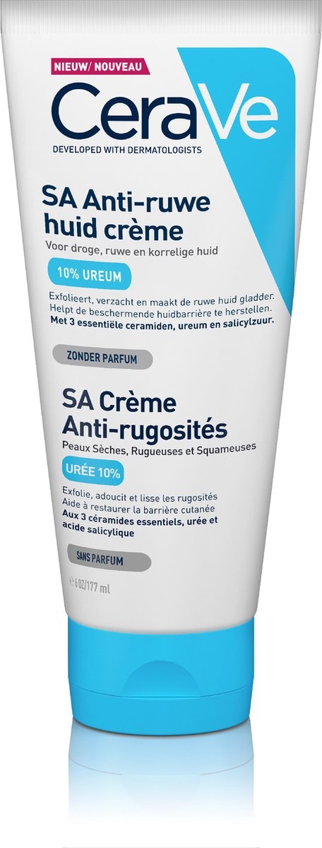 CeraVe - SA Smoothing Cream - Crème pour le corps - peau sèche et rugueuse - 177ml