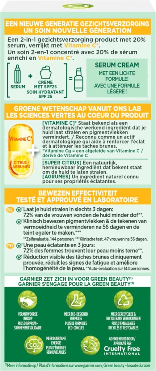 Garnier SkinActive - Serumcreme mit Vitamin C* und SPF25 - 50 ml