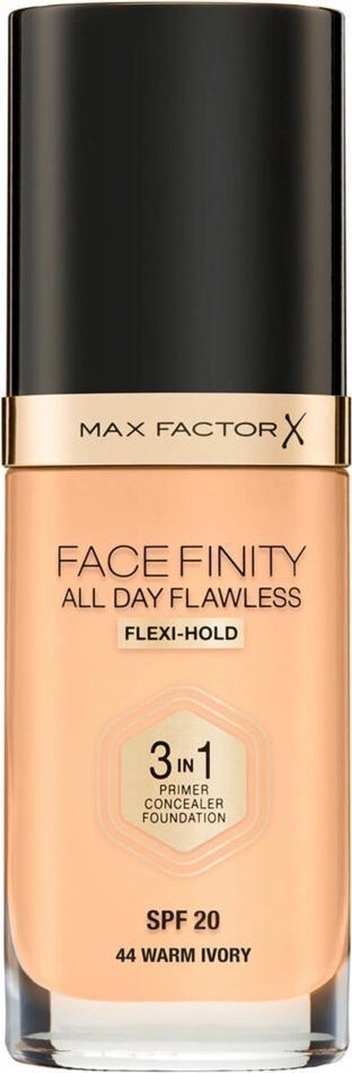 Max Factor Facefinity All Day Flawless Fond de teint végétalien 3 en 1 044 Ivoire chaud