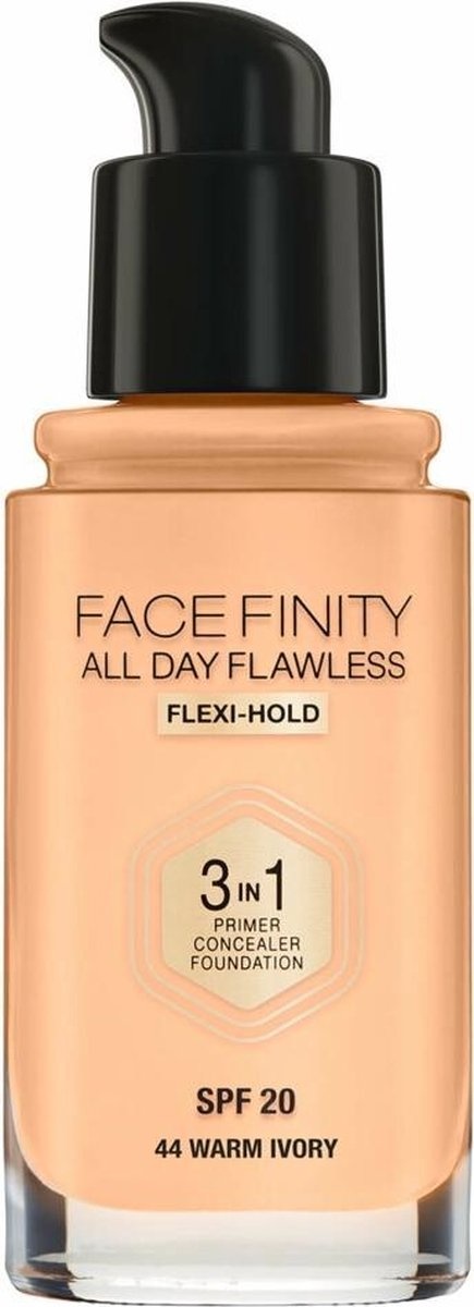 Max Factor Facefinity All Day Flawless 3-In-1 Vegan Foundation 044 Warm Ivory