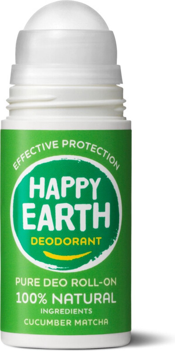 Happy Earth Pure Déodorant Roll-On Concombre Matcha 75 ml