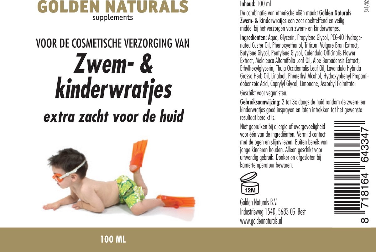 Golden Naturals Zwem- & kinderwratjes - 100ml