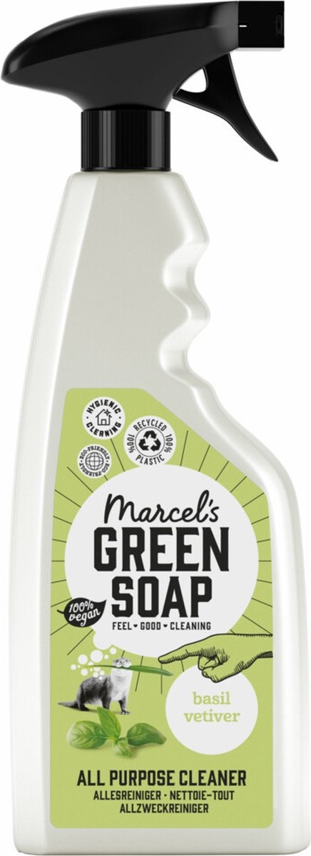 Marcel's Green Soap All-Purpose Cleaner Spray - Basil & Vetiver Grass 500ml