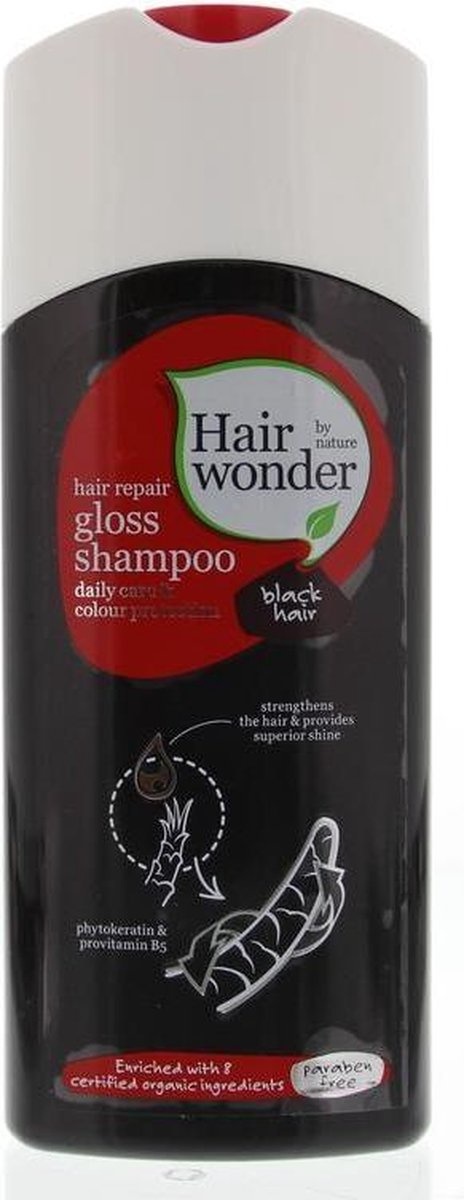 Hennaplus Hairwonder Gloss Noir - 200 ml - Shampoing