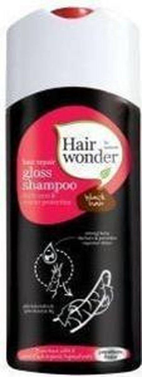 Hennaplus Hairwonder Gloss Black - 200 ml - Shampoo