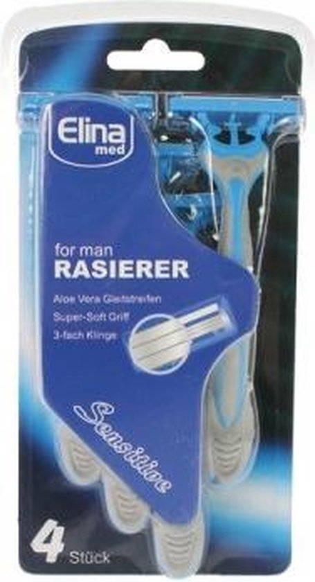 Elina Razor Men - Softgrip 4St