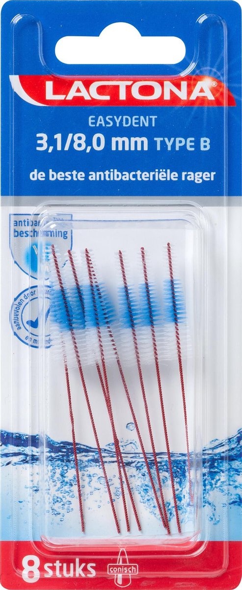 Lactona Brushes Easydent 3.1-8.0 mm type B - Tooth brush - 8 pieces