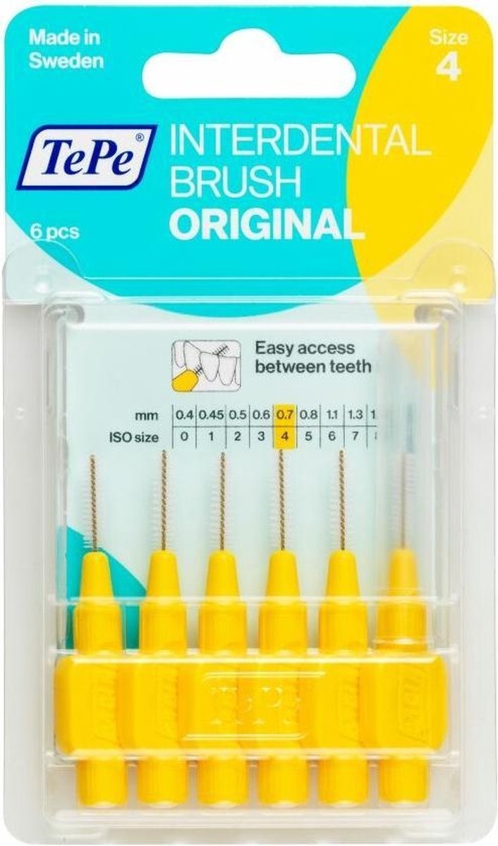 Tepe Brossettes Interdentaires Original Jaune 0.7mm - 6 pcs.