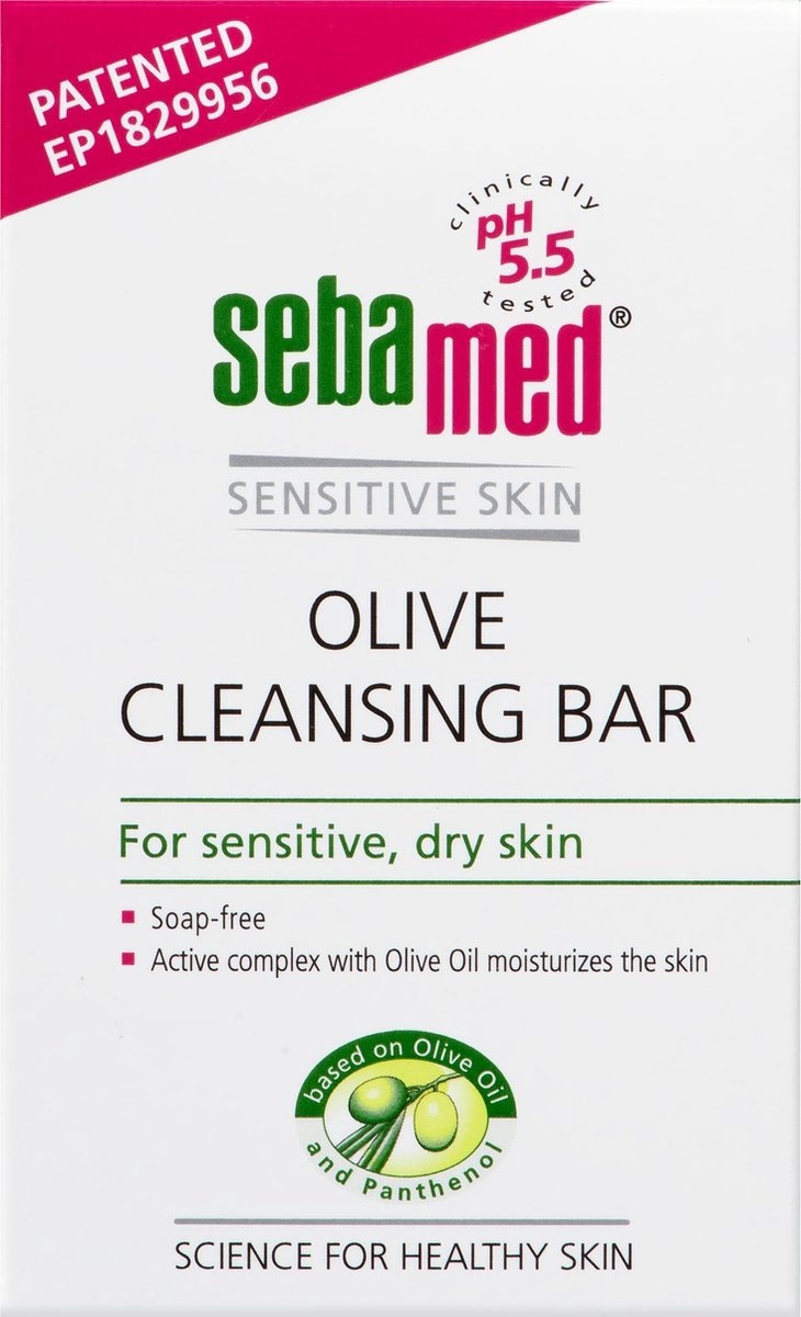 Sebamed Seifenfreie Waschtablette Olive - Seifentablette - 150 Gramm