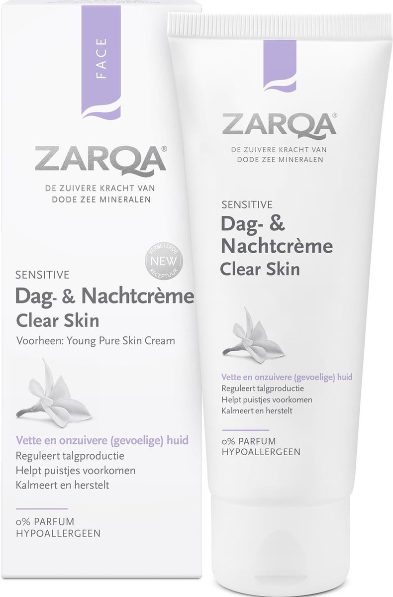 ZARQA Day and Night Cream Clear Skin (reguliert die Talgproduktion) - 75 ml