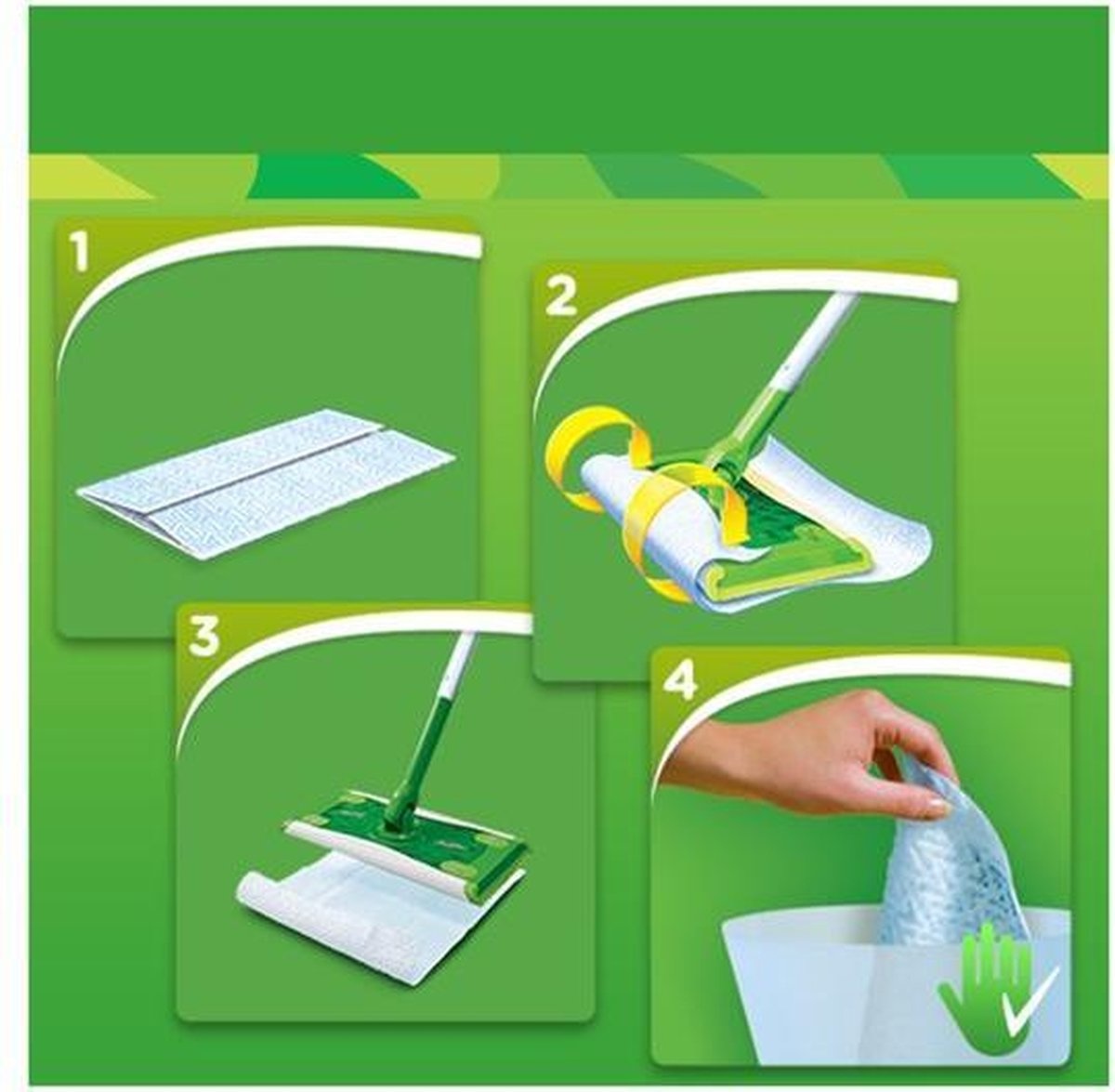 Swiffer Nettoyant pour planchers - 14 pièces - Recharge de chiffons  anti-poussière - Onlinevoordeelshop