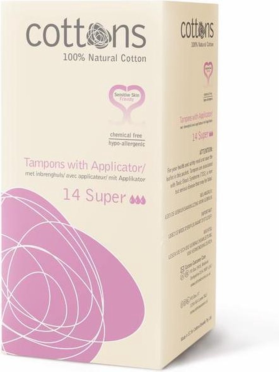 Cottons Tampons with applicator Super- 14pcs