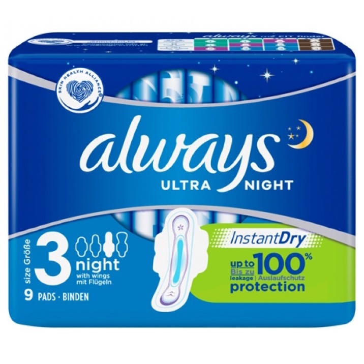 Always Ultra Thin Binding Night 9pcs