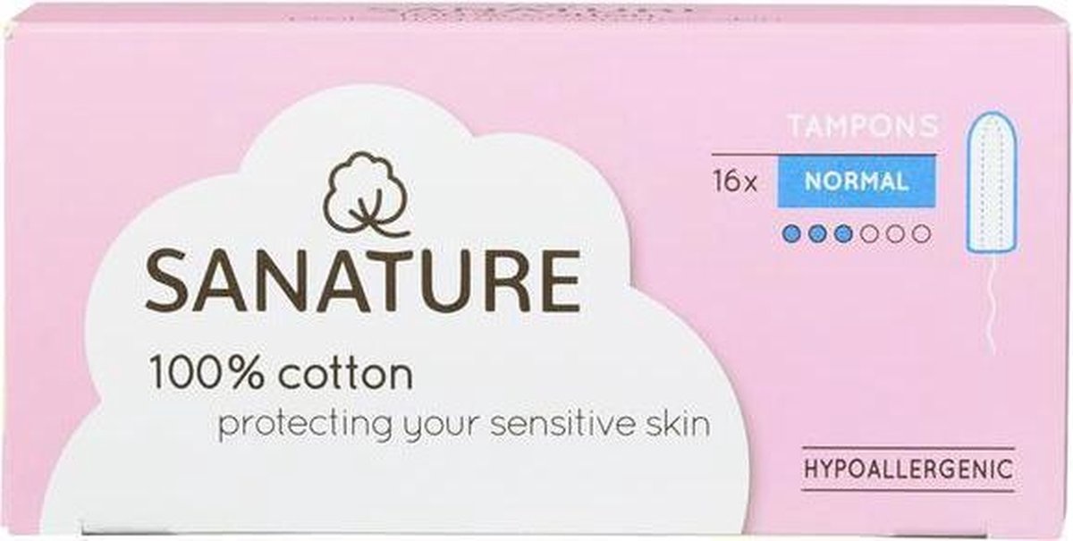 Sanature - Tampons Normal - 100% Baumwolle - 16 Stück