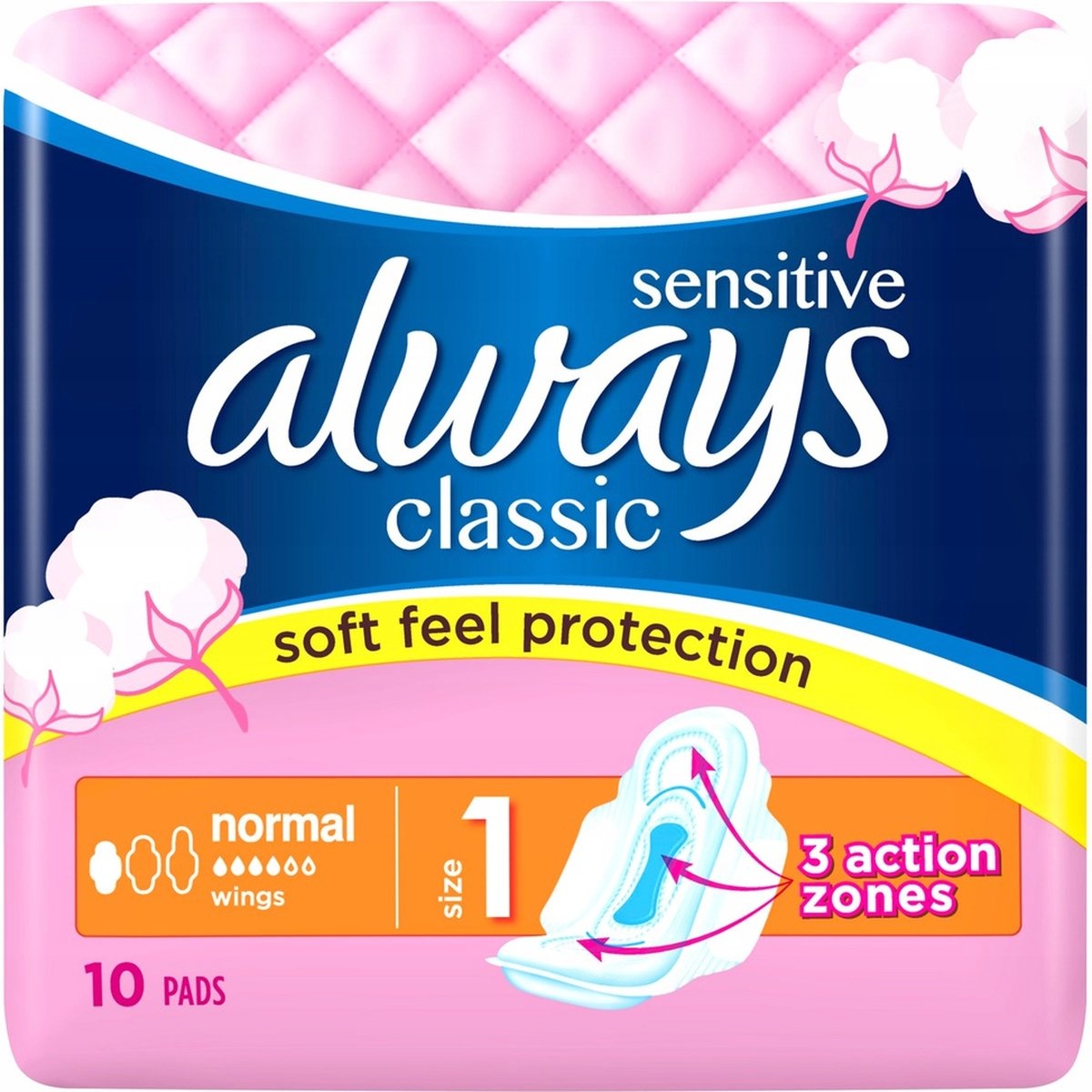 Toujours serviettes hygiéniques – Classic Normal Sensitive -10pcs