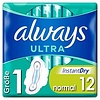 Always Ultra Normal - Maat 1 - Maandverband Met Vleugels - 12st