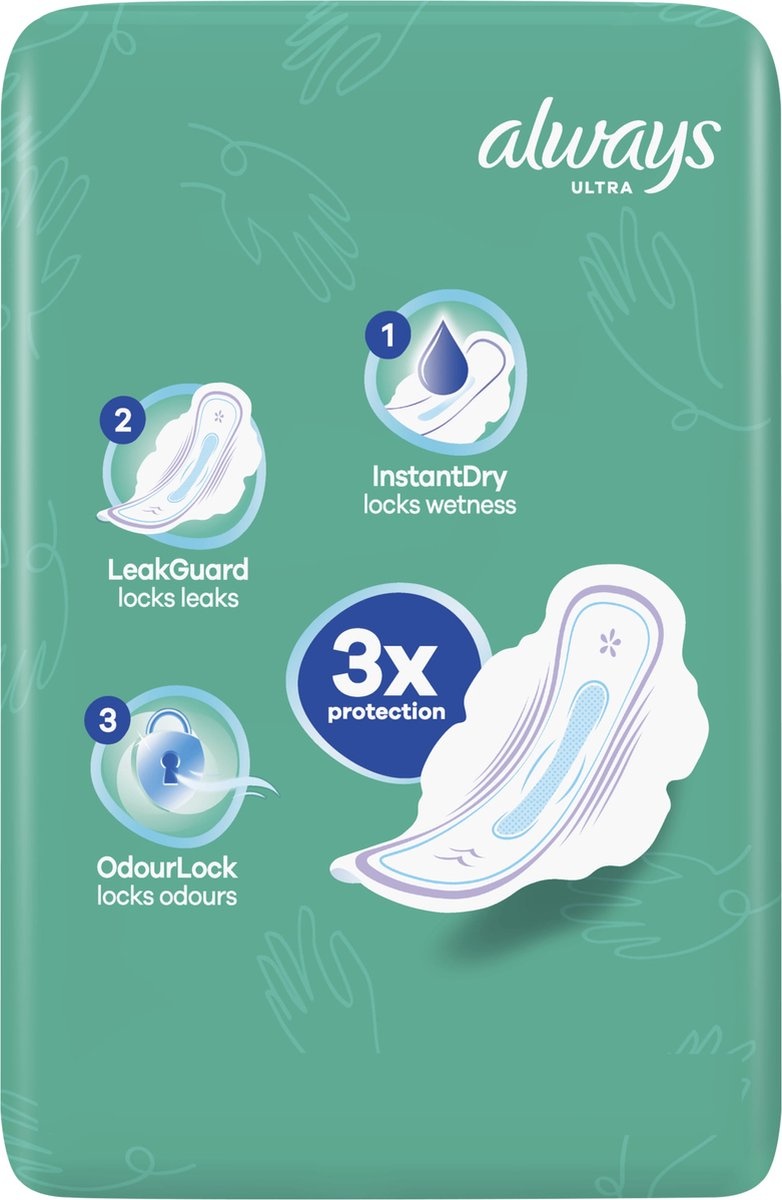 Always Ultra Normal - Size 1 - Sanitary Napkin With Wings - 12pcs