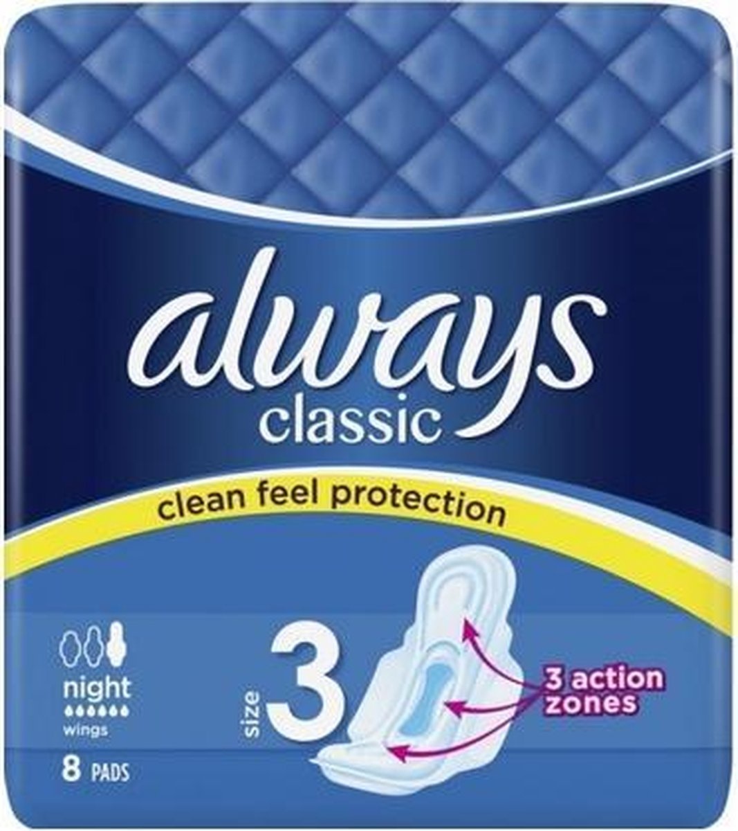 Always Classic Night "Clean Feel Protection" - 8St