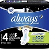 Serviette Hygiénique Always Ultra Secure Nuit avec Ailes - 9pcs