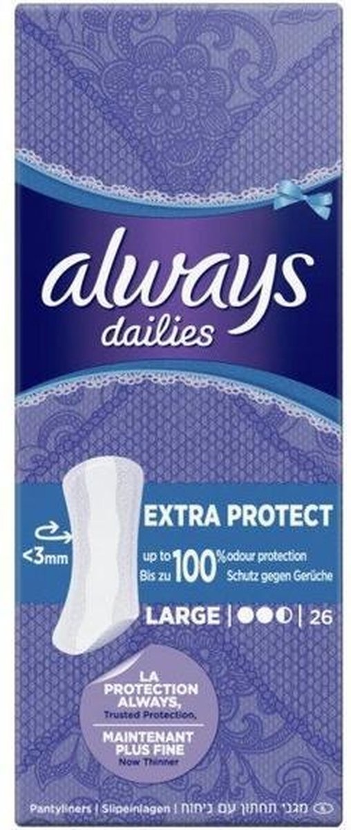 Always Dailies Extra Protect Large Inlegkruisjes 26 st